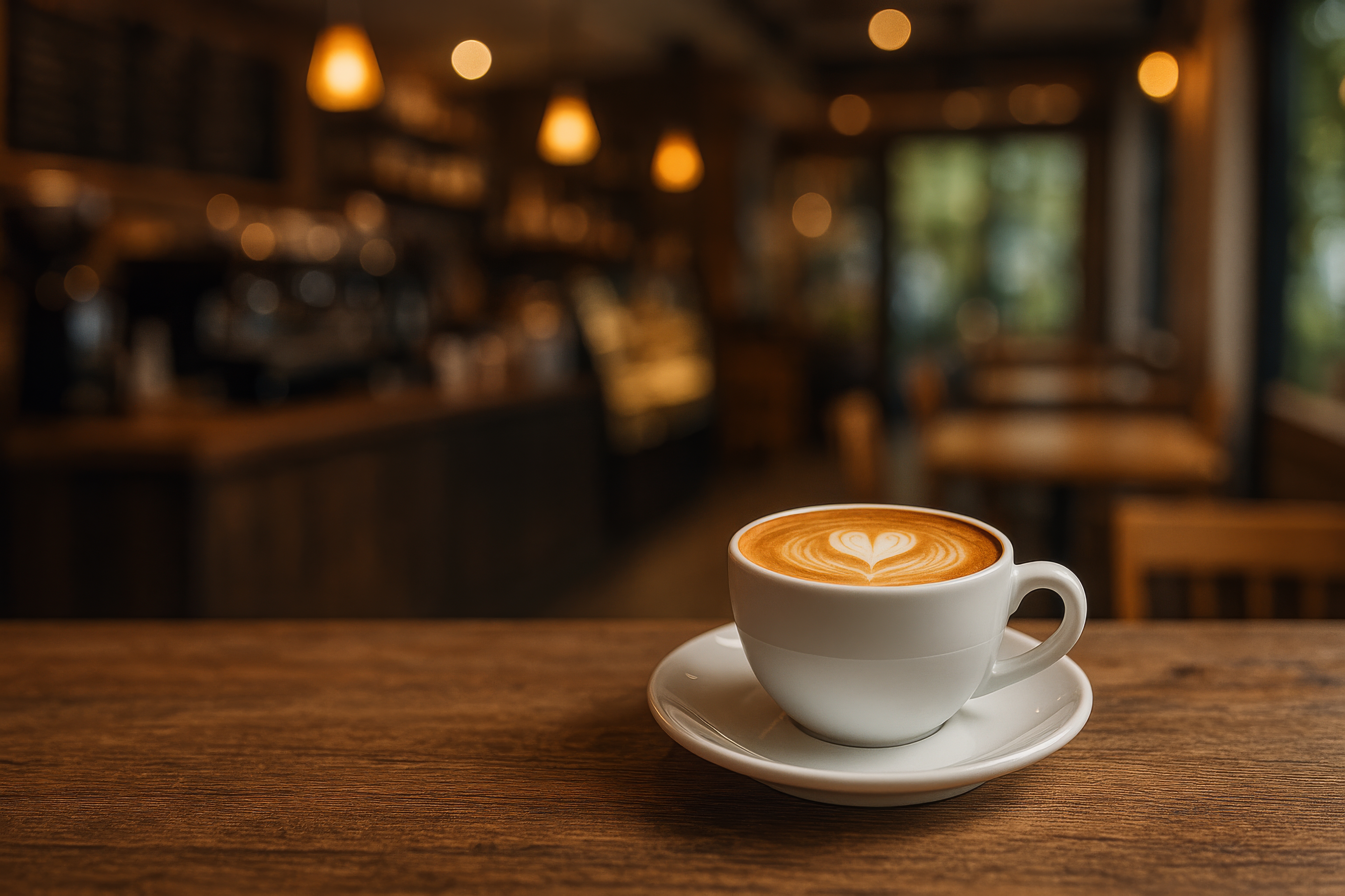 Warm latte at PERCUP